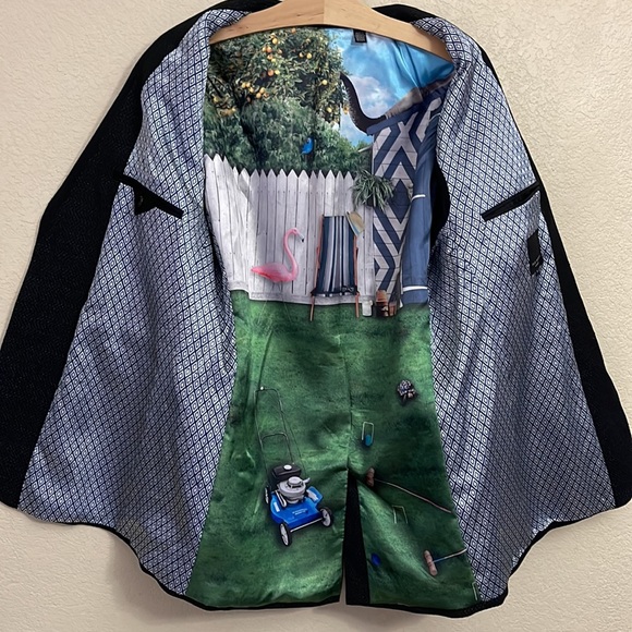 Ted Baker London Semi Plain Suit Jacket Linen Wool Blend Size 4 - Picture 2 of 16